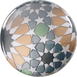 Arabic mosaic button